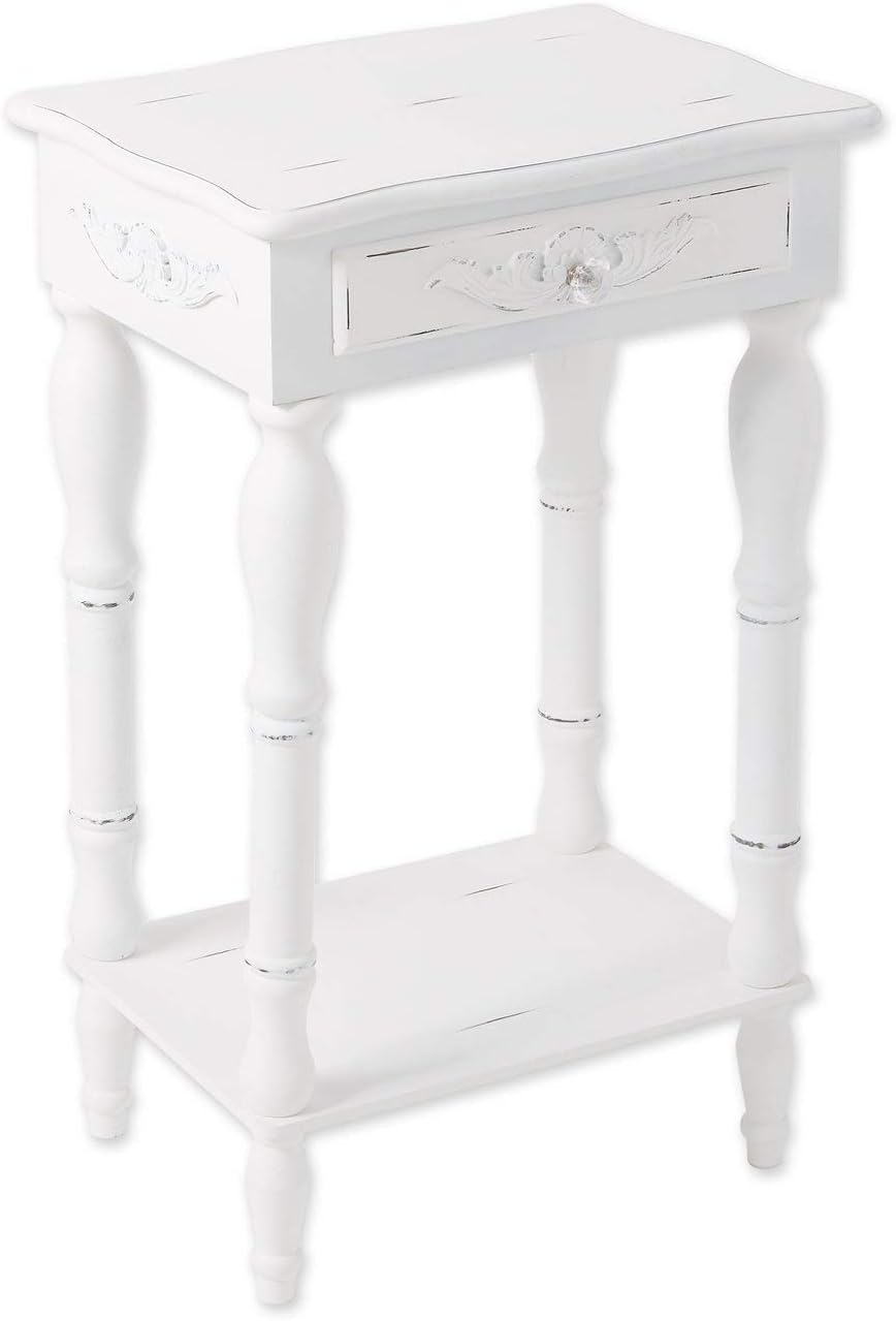 Set of 2 Carved Wood Nightstands P600389