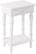 Set of 2 Carved Wood Nightstands P600389