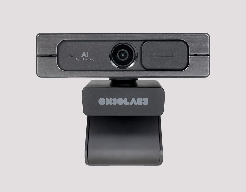 4K Ultra HD Webcam with AI Auto Framing, Wide 125-degree View, Dual Mics & Built-in Privacy Cover, with Tripod F2689