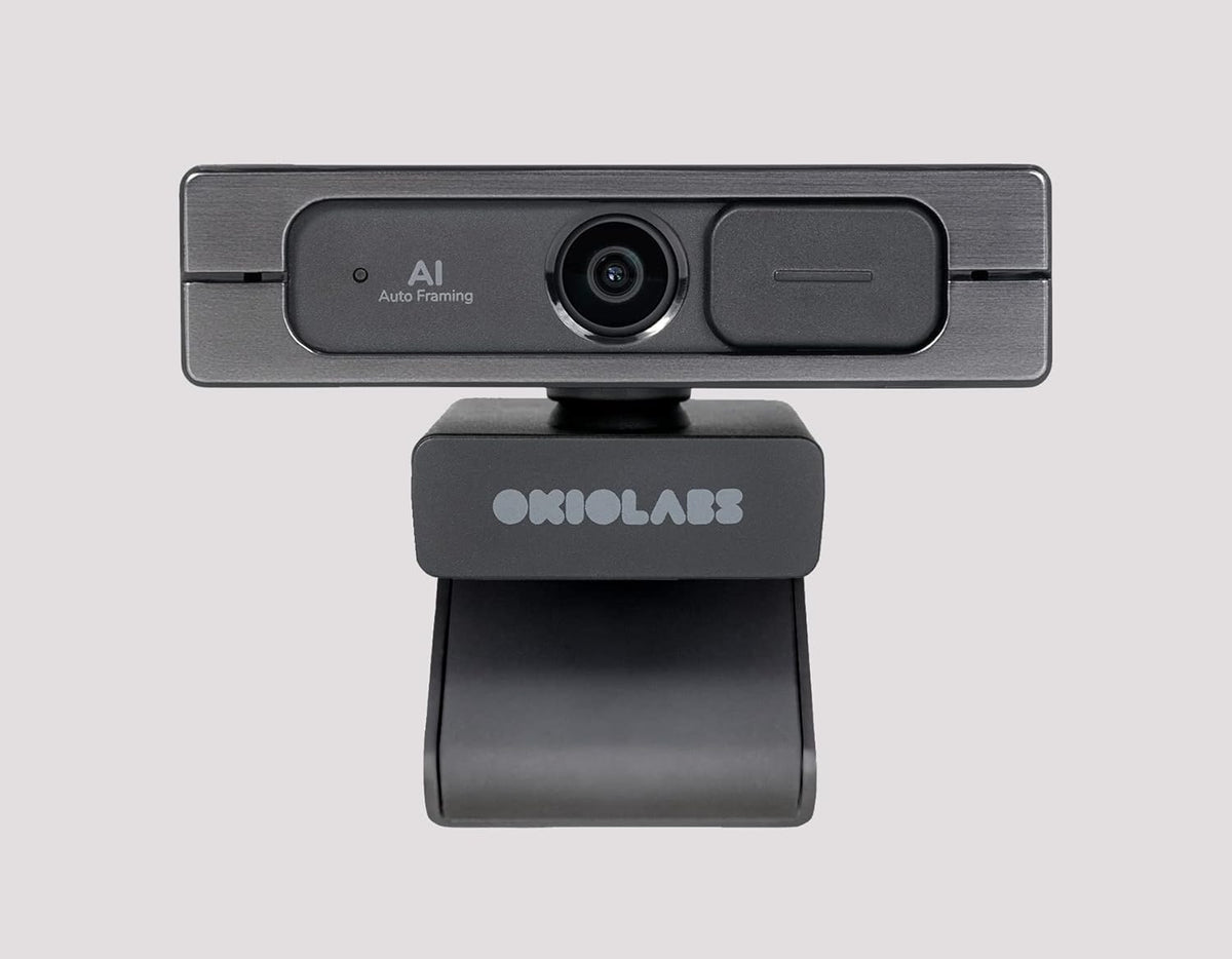 4K Ultra HD Webcam with AI Auto Framing, Wide 125-degree View, Dual Mics & Built-in Privacy Cover, with Tripod F2689