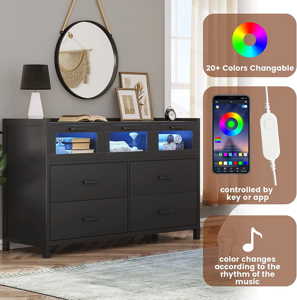 White 7 Drawer Wooden Dresser N4755