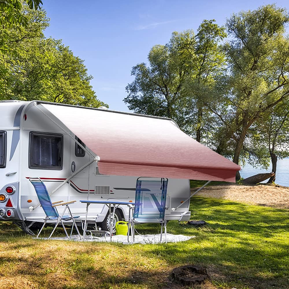 Blue Vinyl RV Awning Fabric Replacement 16' M1186