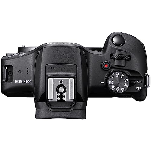 Mirrorless Camera with RF-S 18-45mm f/4.5-6.3 STM Lens + Wide Angle & Telephoto Lenses + 64GB Memory + 3pc Filter Kit + Case + Flash + Tripod M8148