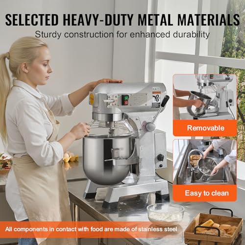 10Qt Commercial Stand Mixer with Stainless Steel Bowl P38331