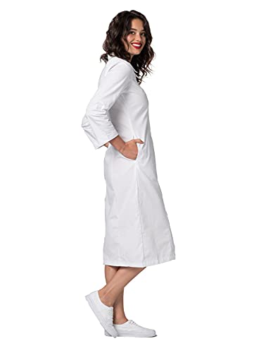 Embroided Collar Scrub Dress Z21481