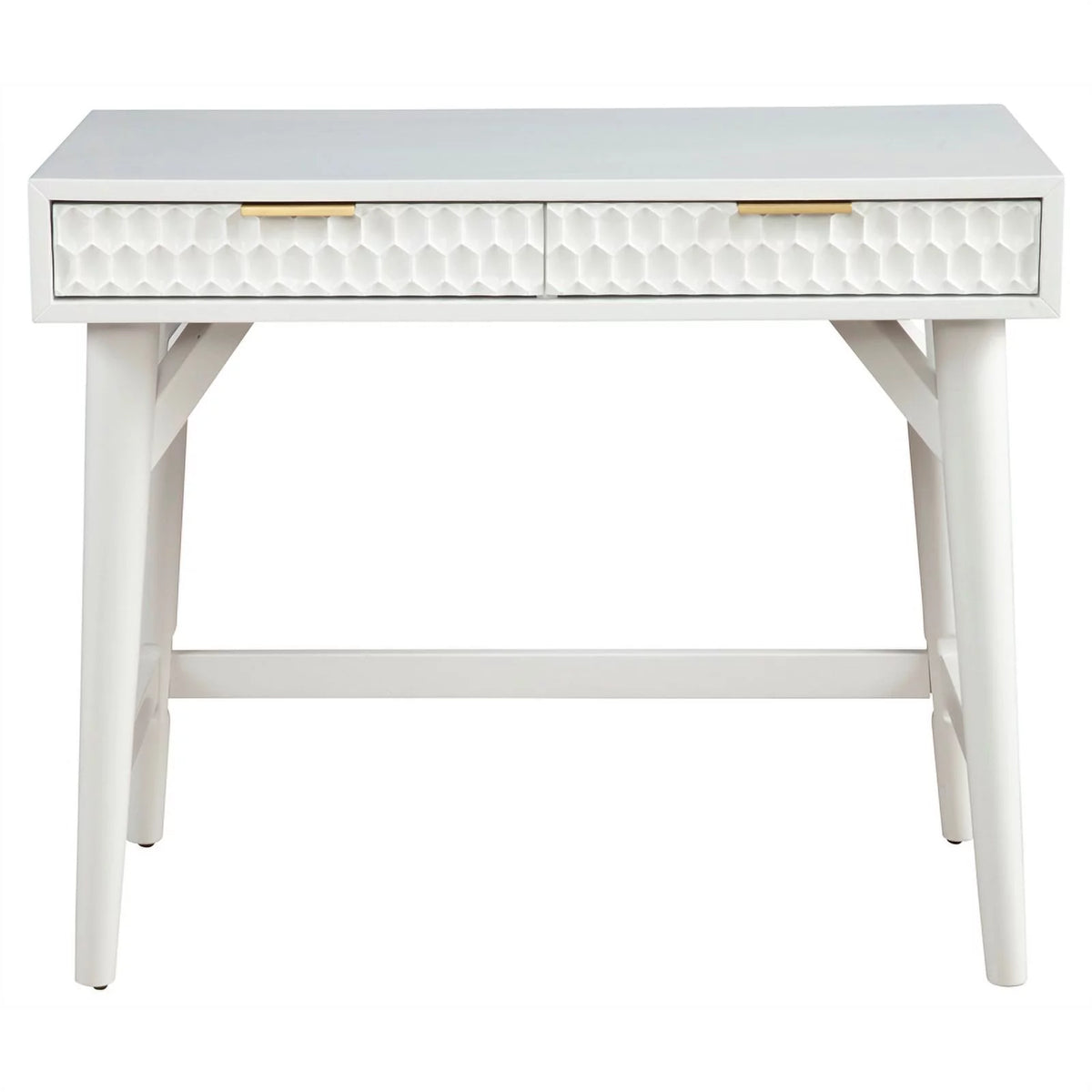 Queen Headboard & Mini Wood Desk in White I2449