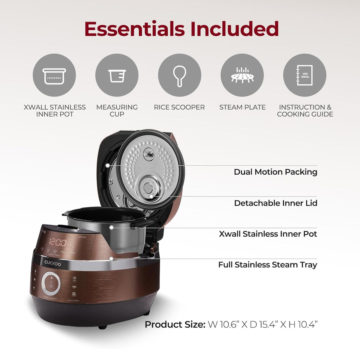 6-Cup Induction Heating Pressure Rice Cooker L450