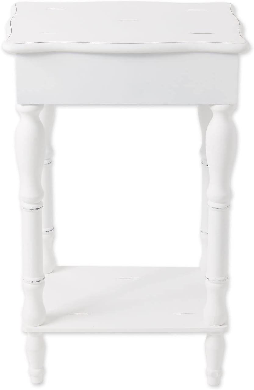 Set of 2 Carved Wood Nightstands P600389