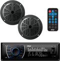 Marine Headunit Receiver Speaker Kit with Bluetooth Waterproof Speakers Pack of 2 Q9313
