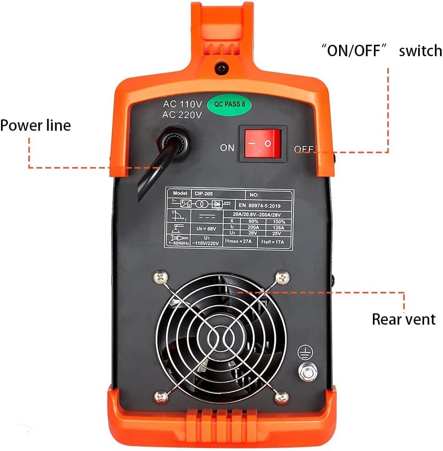 205Amp ARC Welder Digital Inverter IGBT Stick MMA Welder, 110/220V Dual Voltage Portable Welding Machine C518