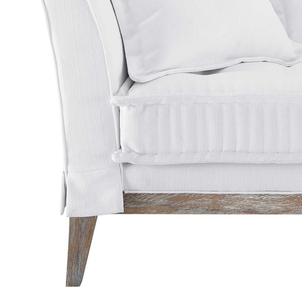 White Fabric Sofa T349161