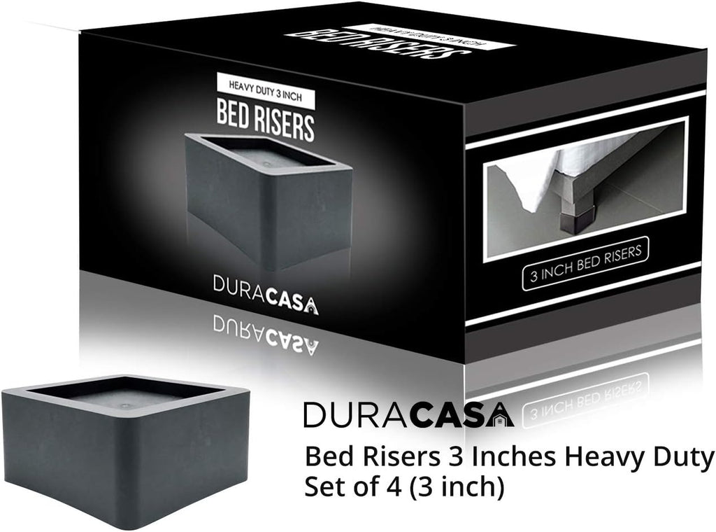3 Inch Black Bed Risers Set of 4 M74176