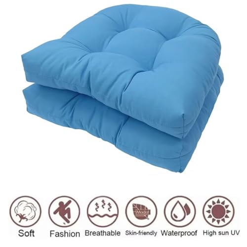 Beige Waterproof Outdoor Chair Cushion Set of 2 U3385