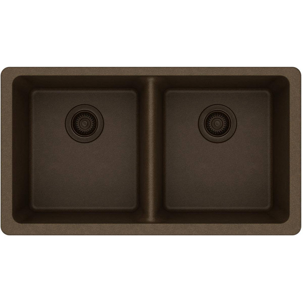33-in Double-Bowl Undermount Kitchen Sink D711714