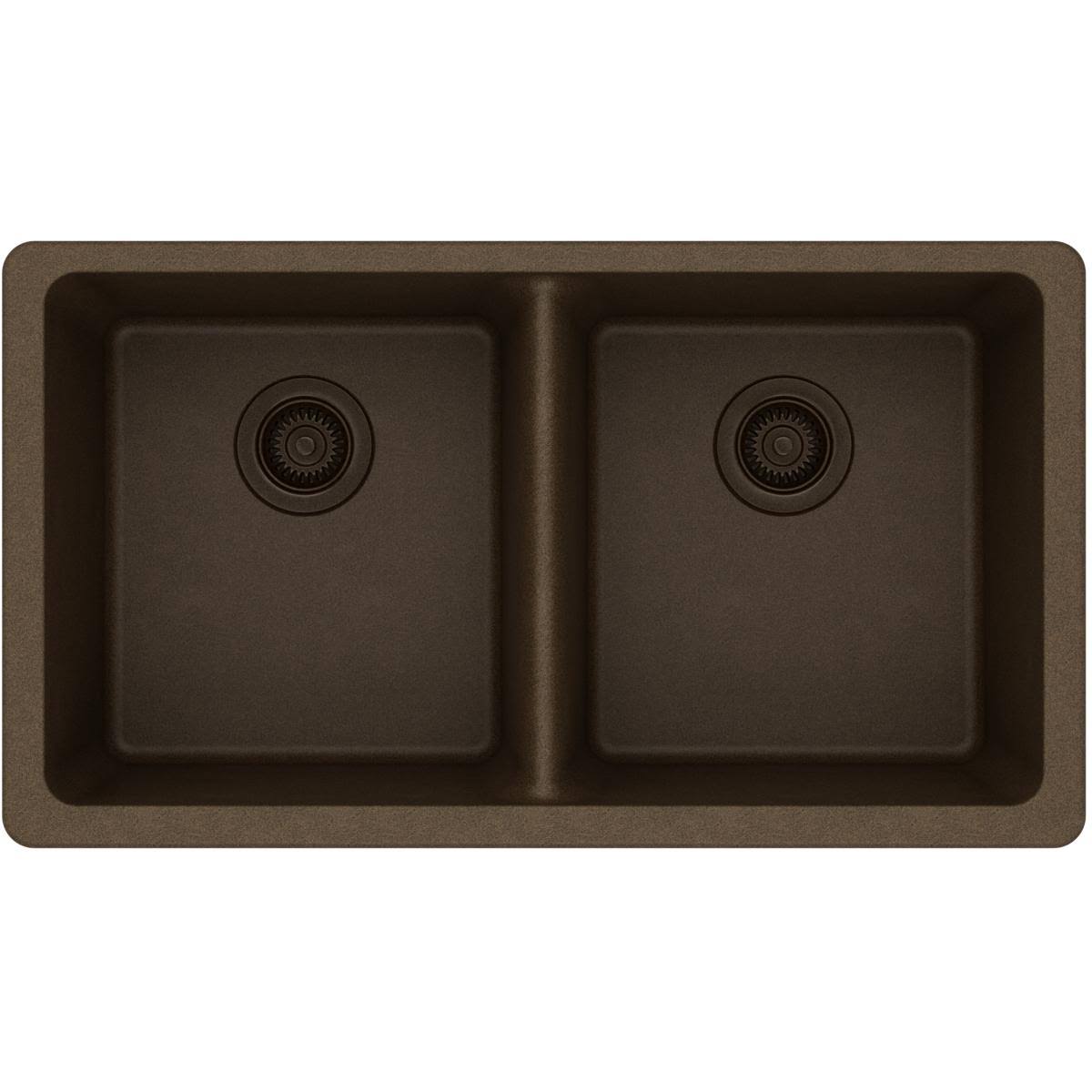 33-in Double-Bowl Undermount Kitchen Sink D711714
