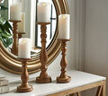 Set of 3 Pedestal Candle Holders V48537