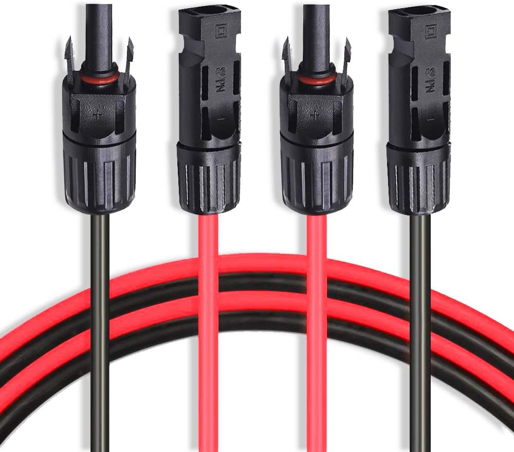 10 AWG 50 Feet Solar Extension Cable with Female and Male Connector L618904