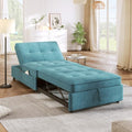 White 4-in-1 Sleeper Sofa Chair Bed with Storage Pocket and USB Port V352