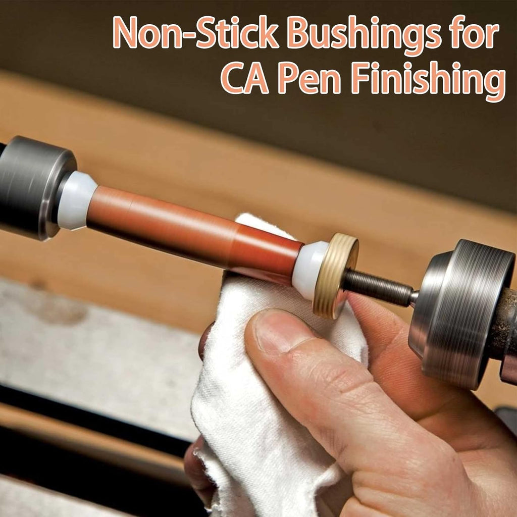 20 Pack White Non-Stick Pen Bushing for CA Finishing Pen Turning B610798