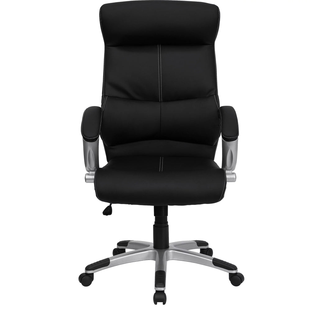 Black LeatherSoft Executive Swivel Office Chair O924