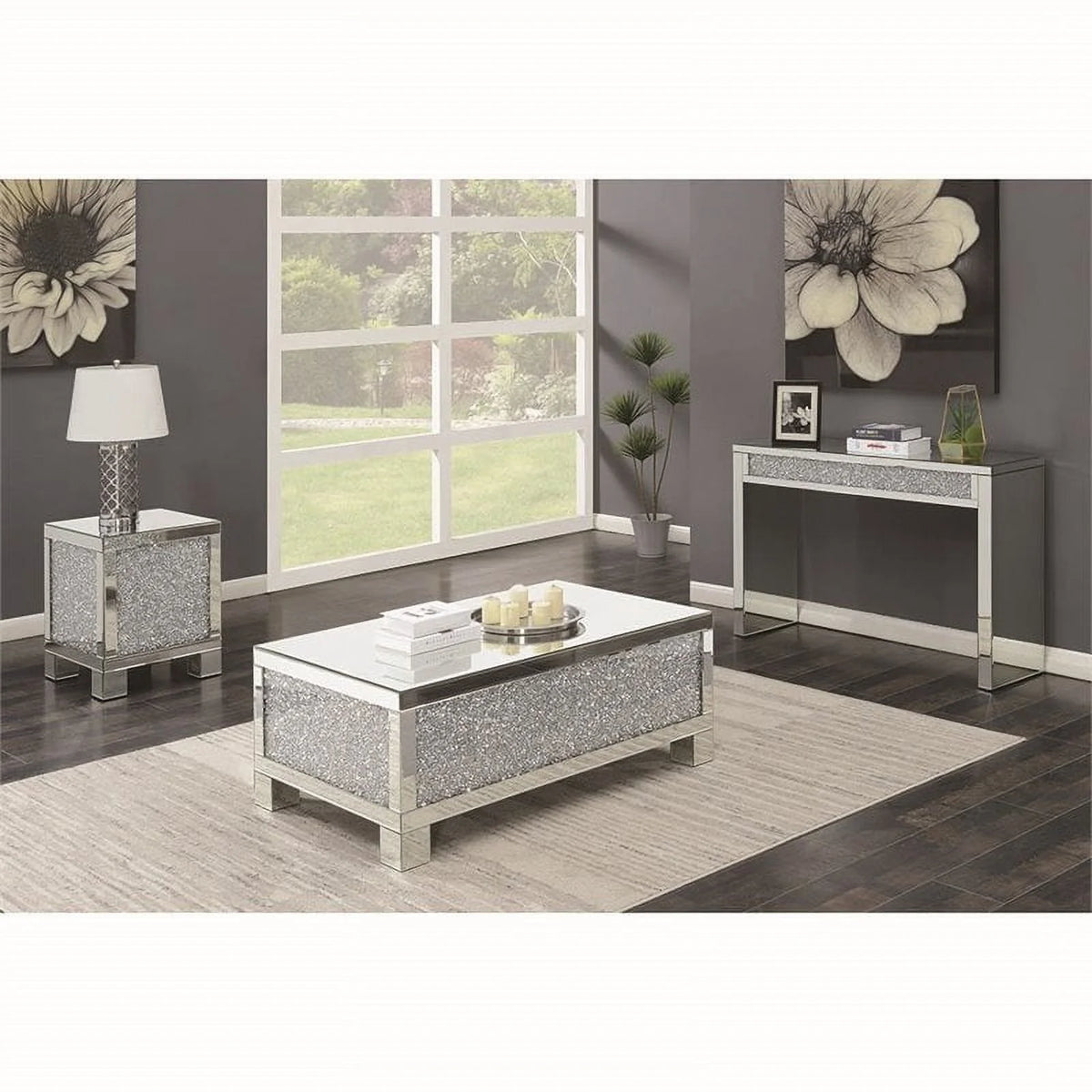 49" Mirrored Accent Coffee Table B67058