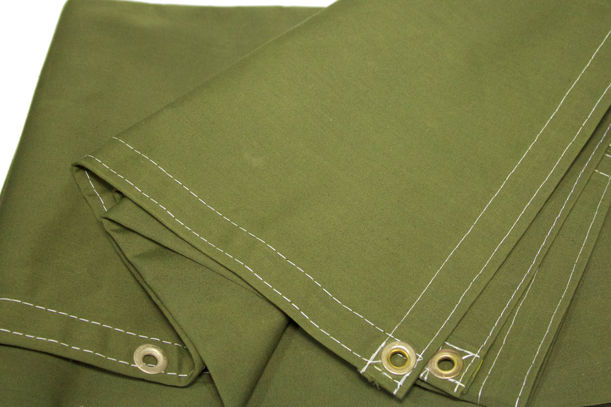 14.5 oz Green Polyester Canvas Tarp M985872