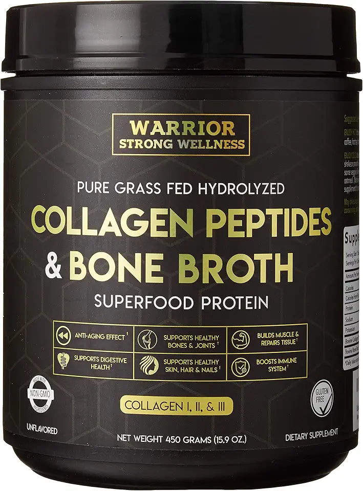 Grass Fed Hydrolyzed Collagen Peptides Bone Broth Powder E44088