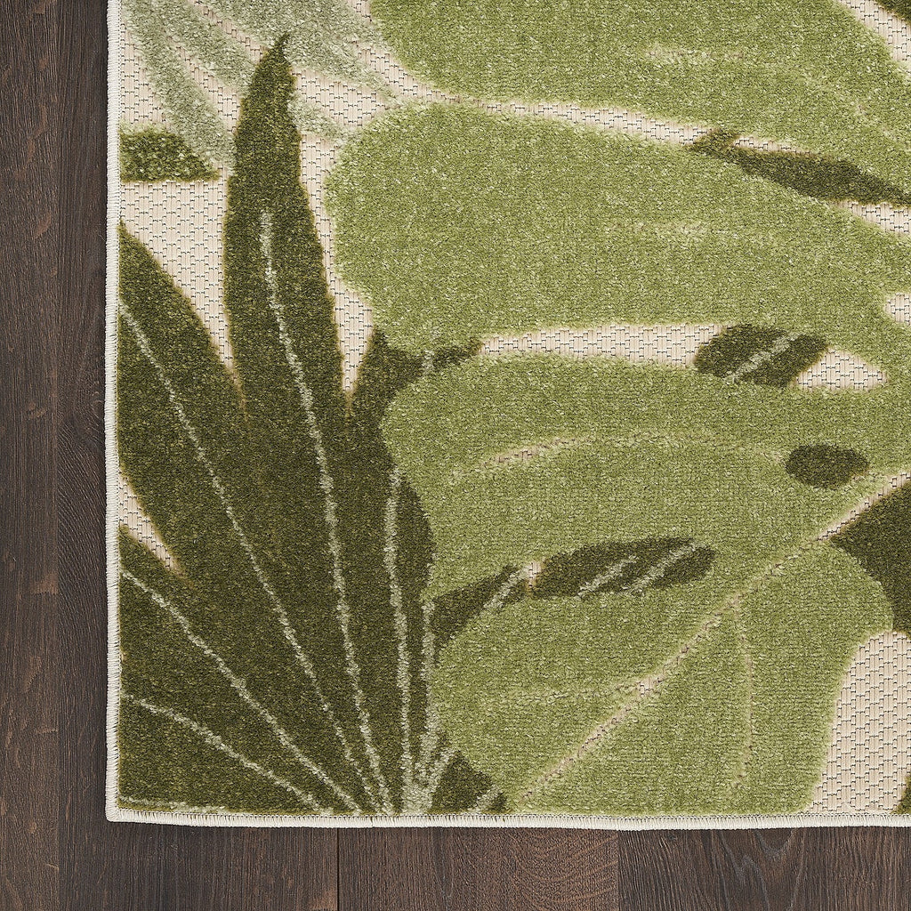 4' x 6' Ivory Green Area Rug E598
