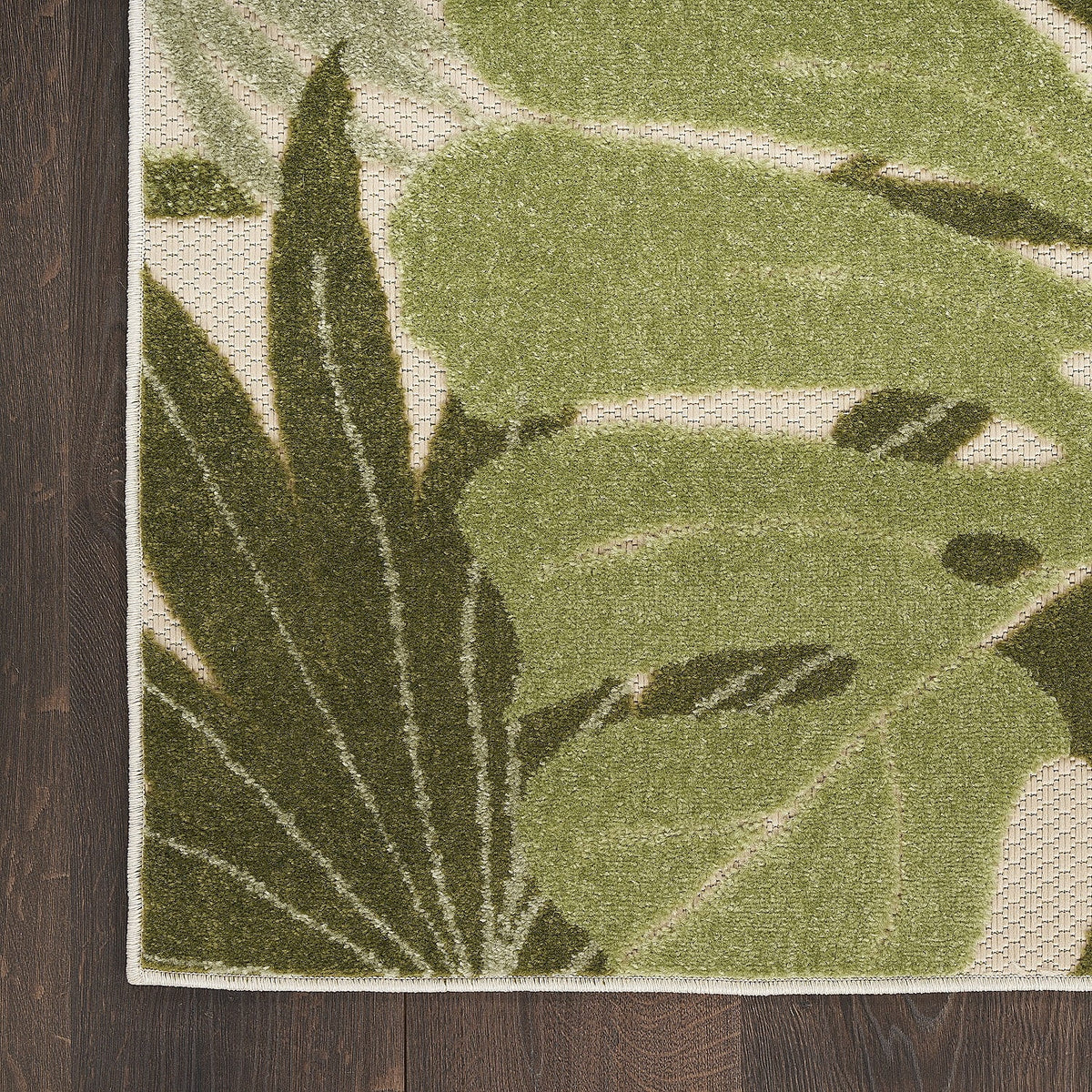 4' x 6' Ivory Green Area Rug E598