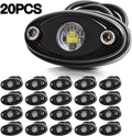 White LED Rock Lights 20PCS Waterproof I891