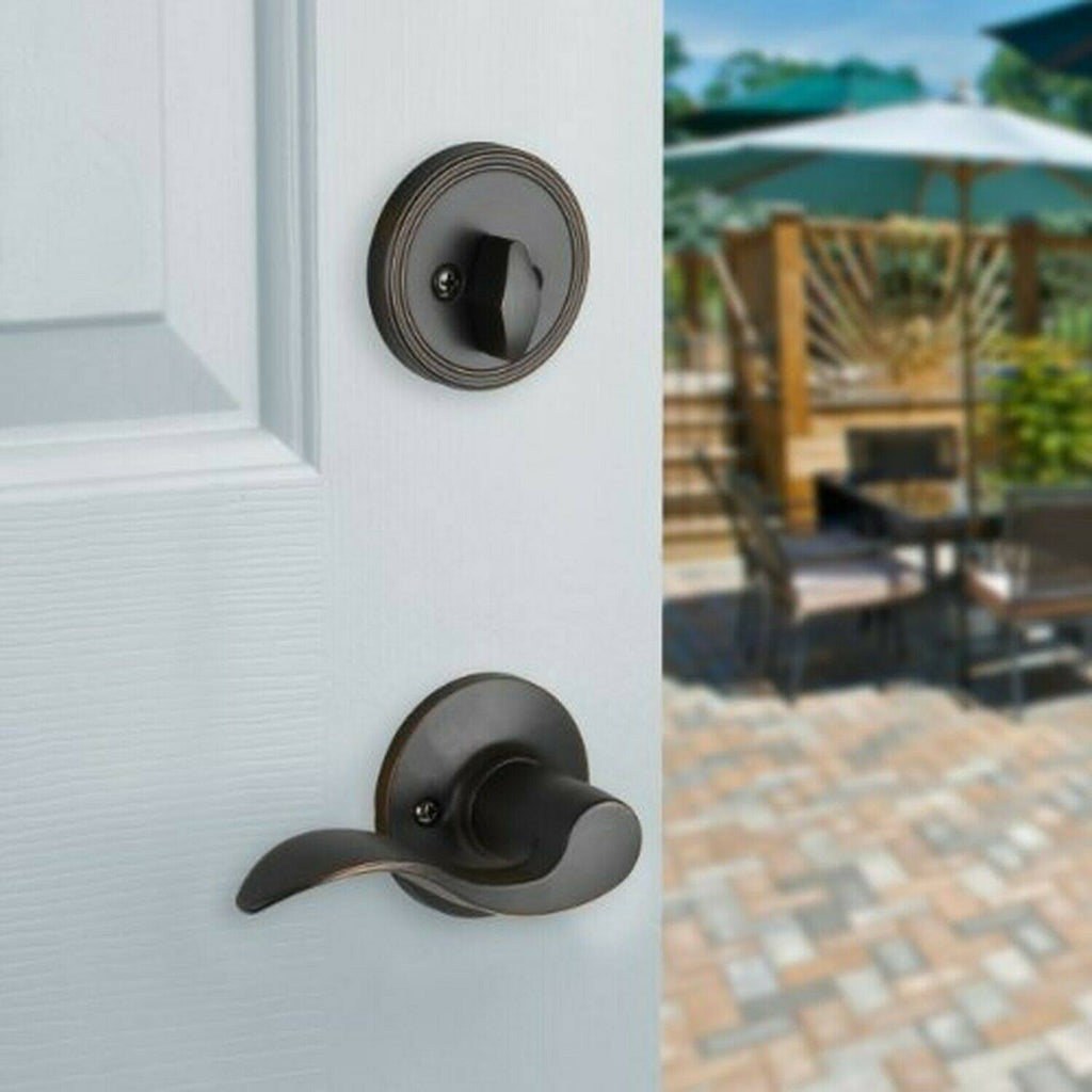 Aged Oil Rubbed Bronze Front Door Handleset M600439