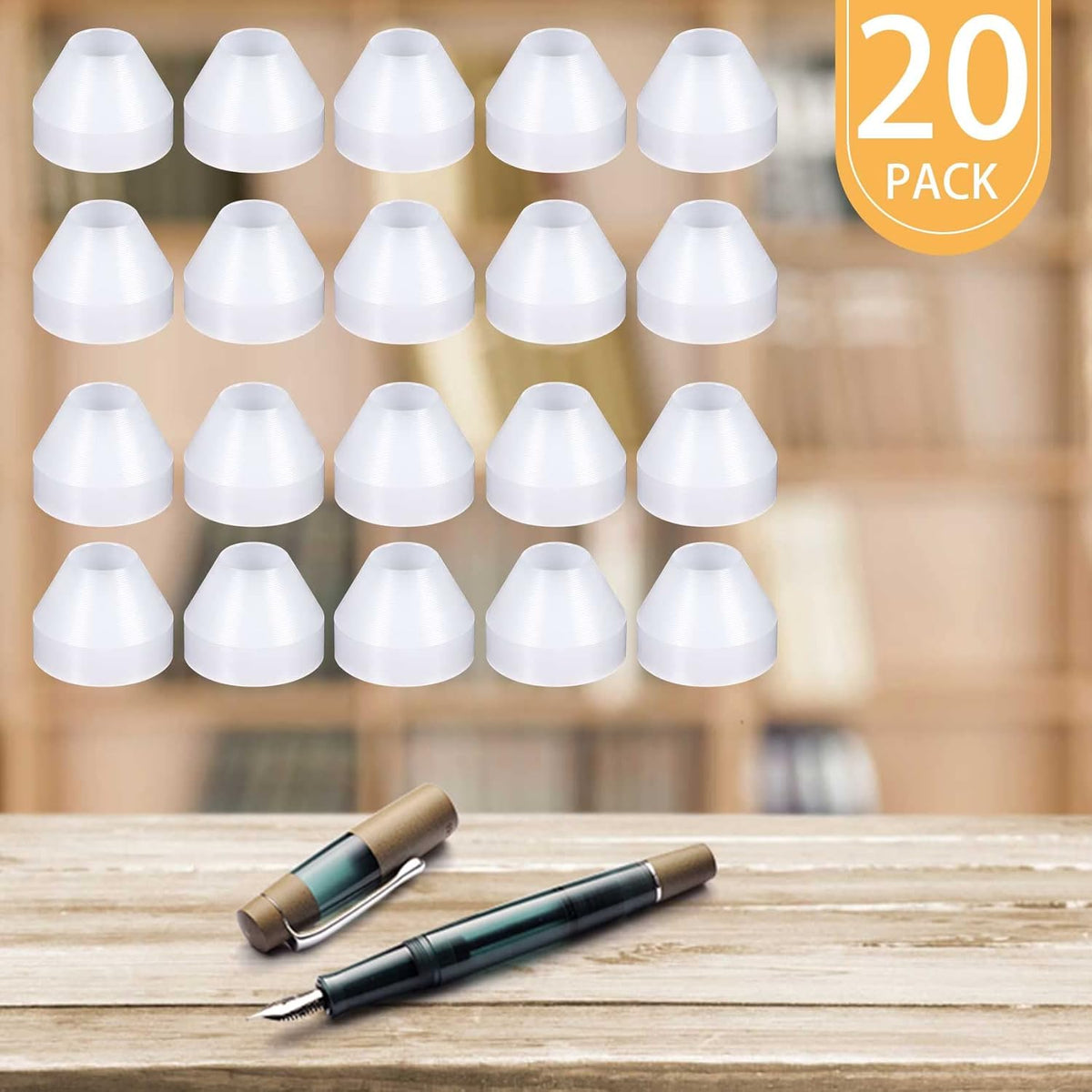 20 Pack White Non-Stick Pen Bushing for CA Finishing Pen Turning B610798
