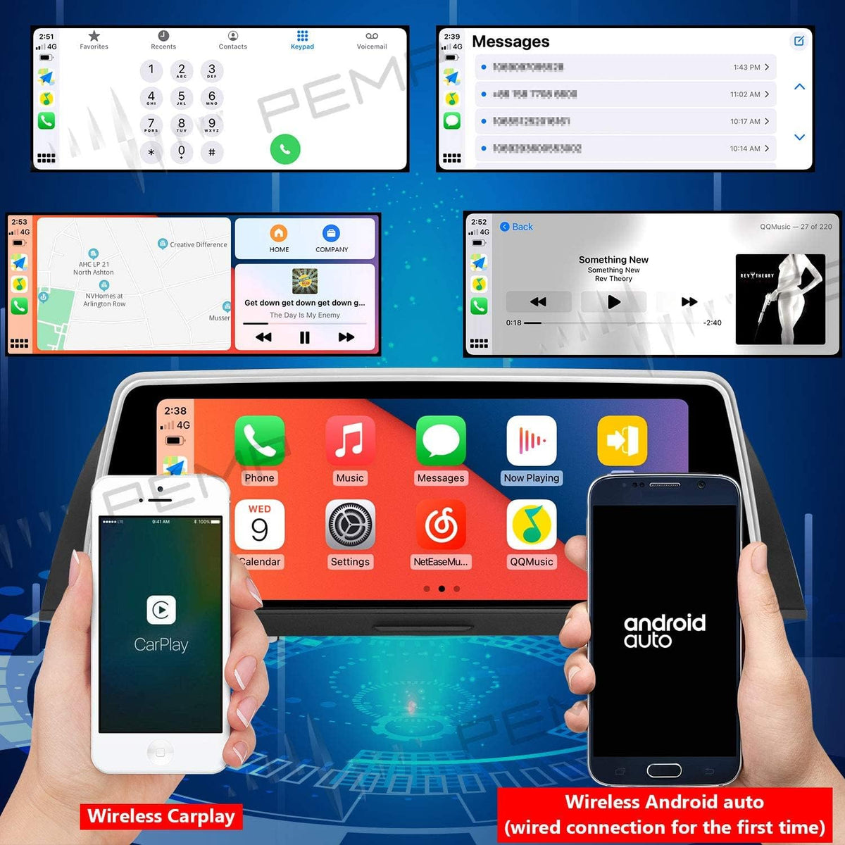 10.25 inch IPS Touch Screen Carplay for BMW F10 F11 L216
