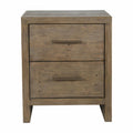 Reclaimed Pine 2 Drawer Nightstand Y17571