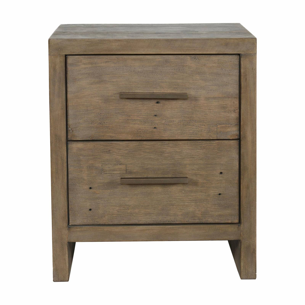Reclaimed Pine 2 Drawer Nightstand Y17571