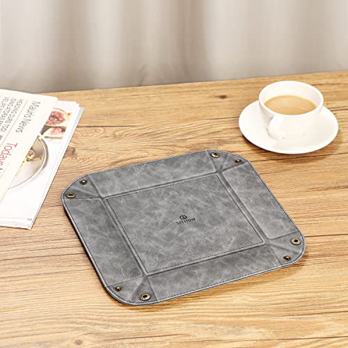 Dark Green PU Leather Valet Tray I460