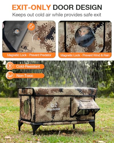 Forest Green 26"x16"x18" Insulated Outdoor Cat Shelter with Heater L768928