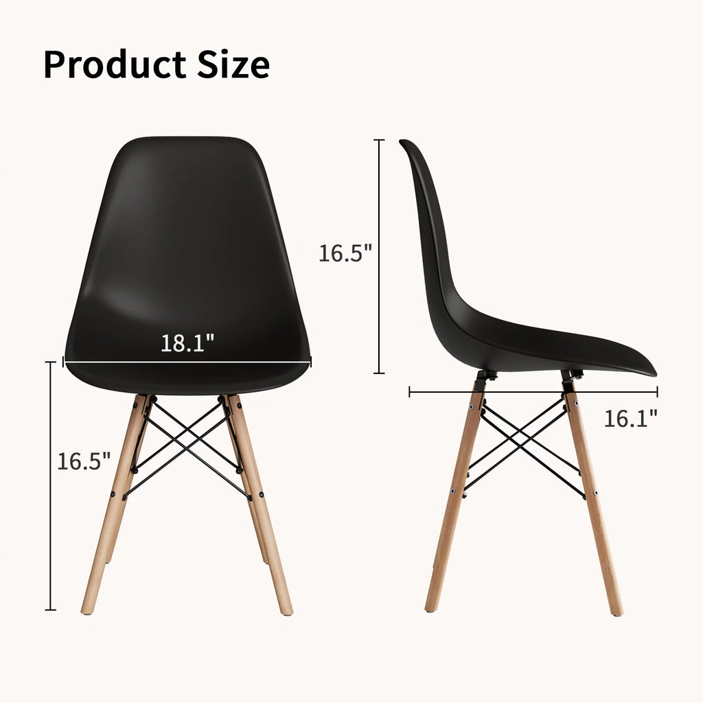 Black Plastic Dining Chair W223