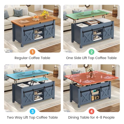 Grey Lift Top Coffee Table with Storage R7400