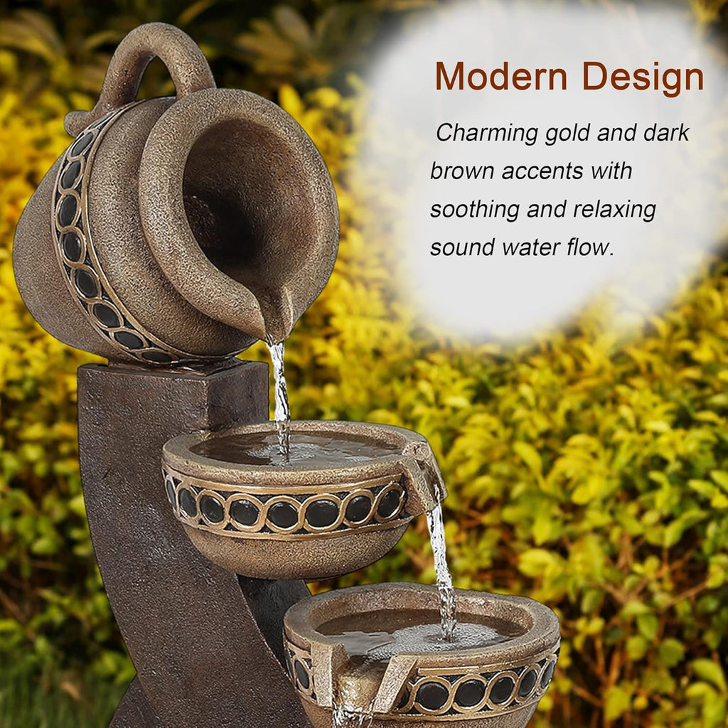 5 Tiered Polyresin Outdoor Water Fountain X676957