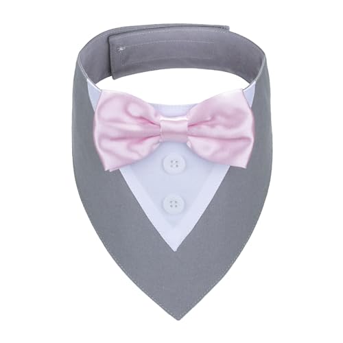 Red Plaid Dog Christmas Collar with Bowtie N30902