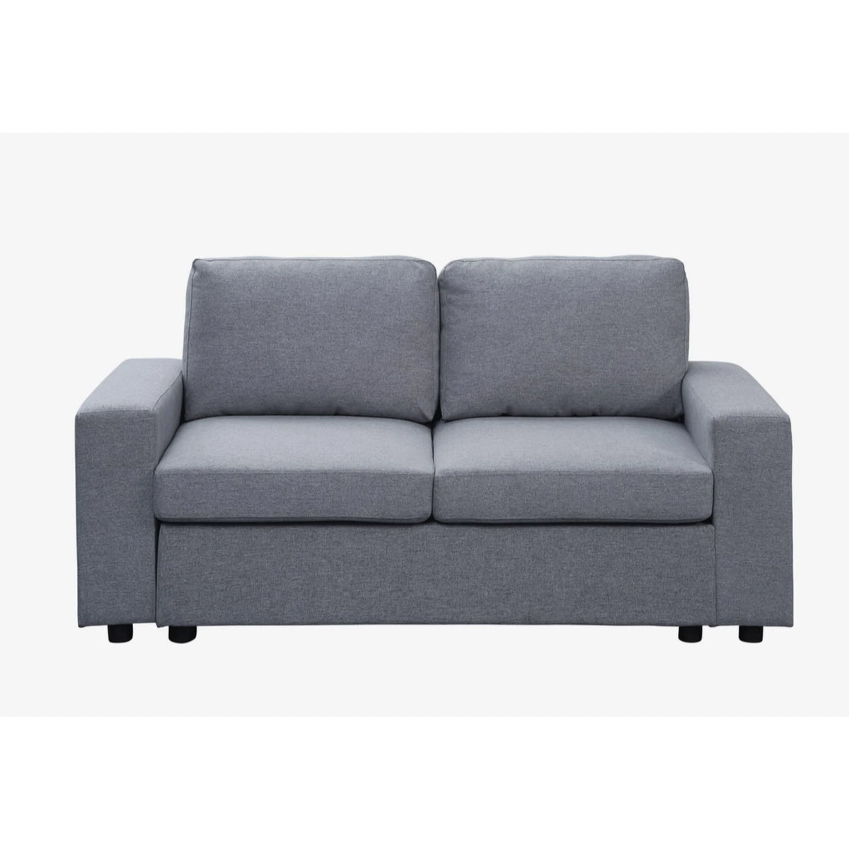 Gray Linen Loveseat P6912