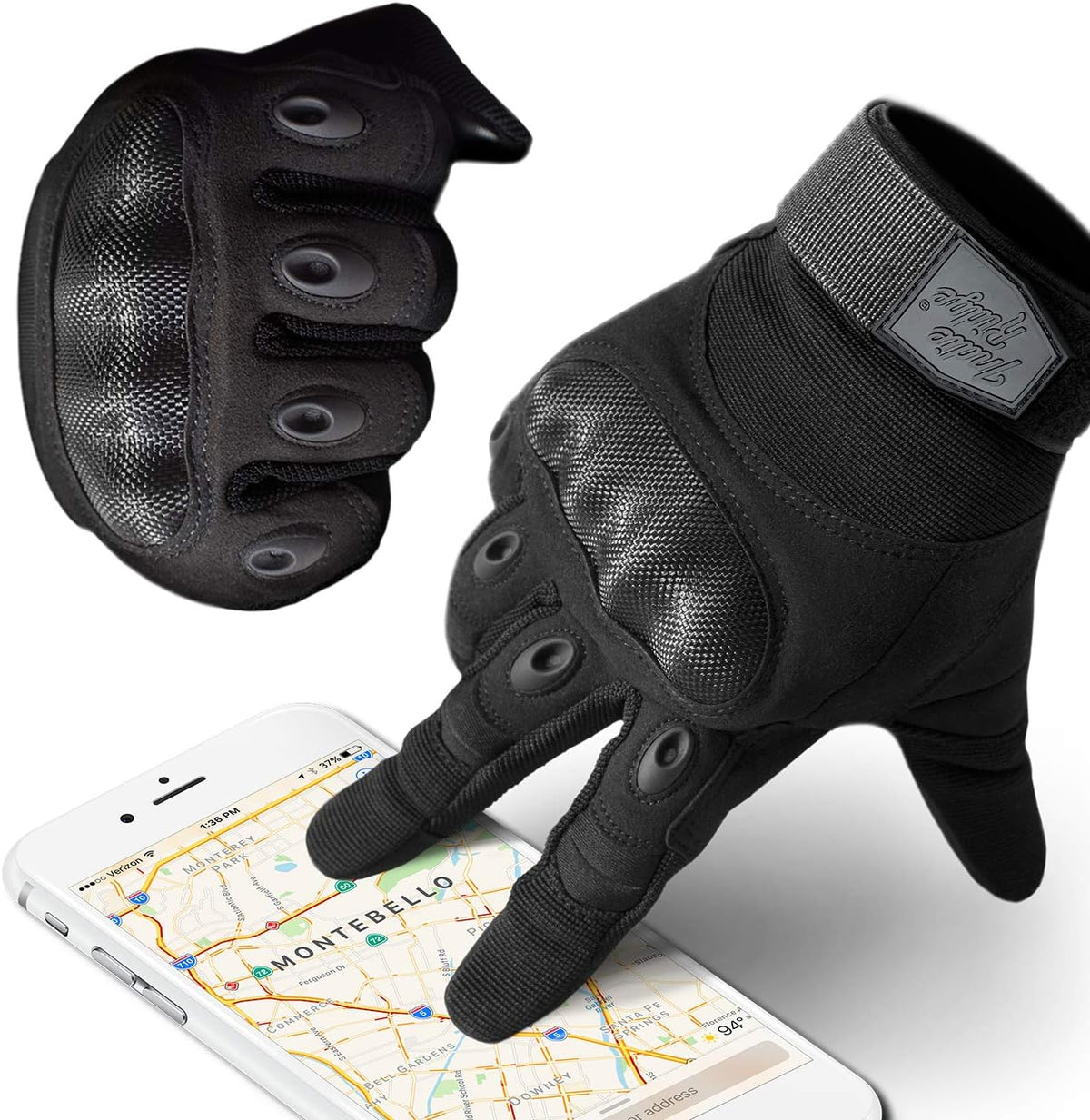 Lightweight Carbon Fiber Motorcycle Gloves with Touch Screen Fingertips Z974