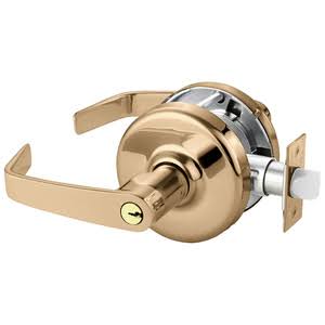 Bright Bronze Cylindrical Lock P7869