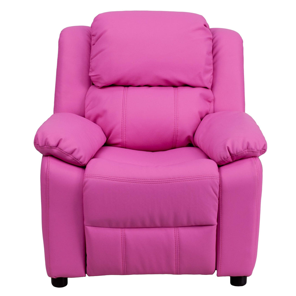 Pink Vinyl Upholstered Recliner N3780