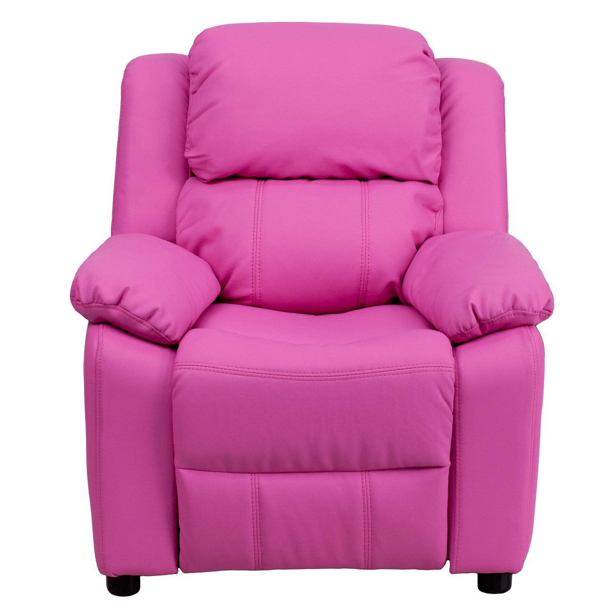Pink Vinyl Upholstered Recliner N3780