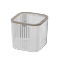Mini Trash Can with Lid Transparent 0.35 Gallons Small Waste Basket G173