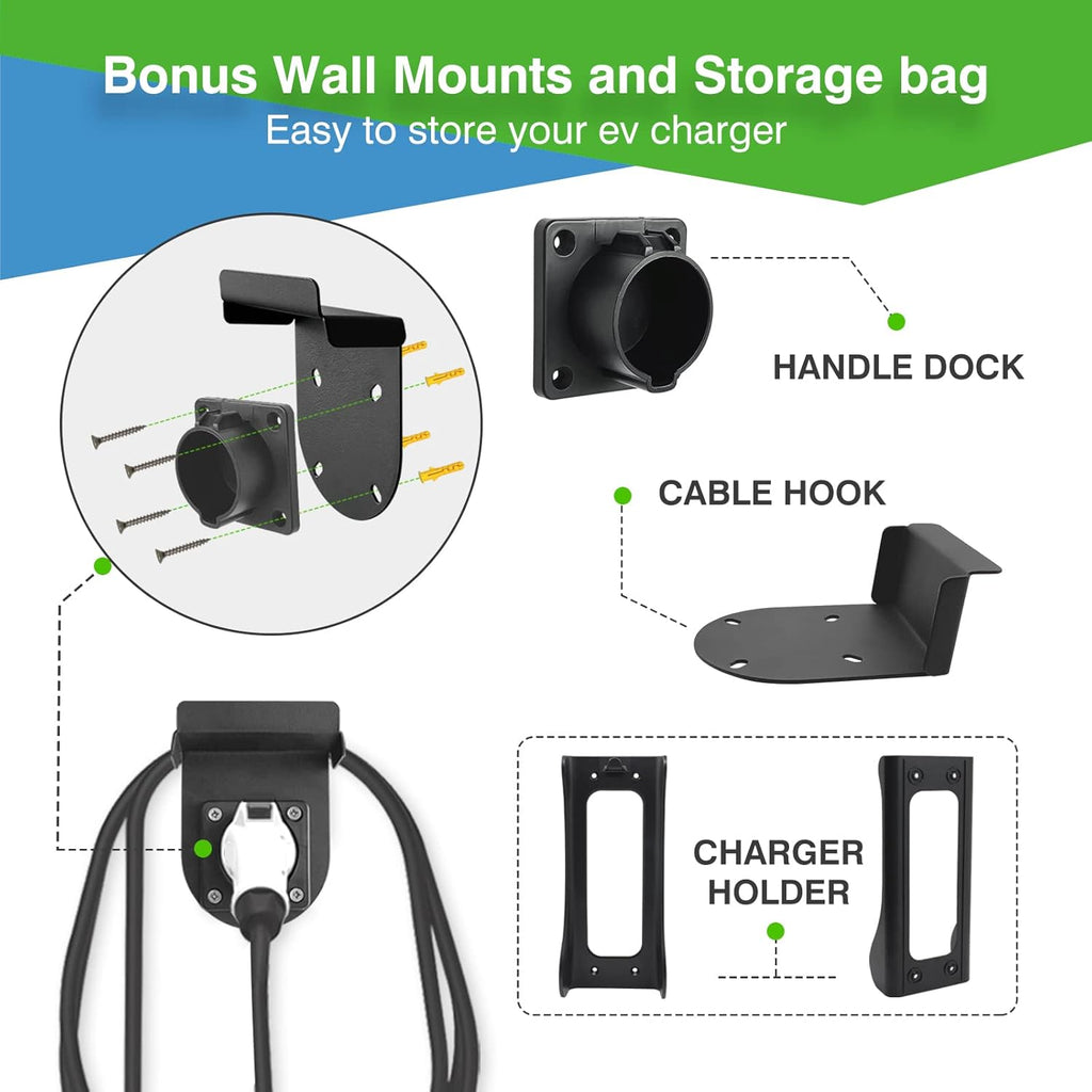 32 Amp Level 2 Portable EV Charger with Cable Holder O256