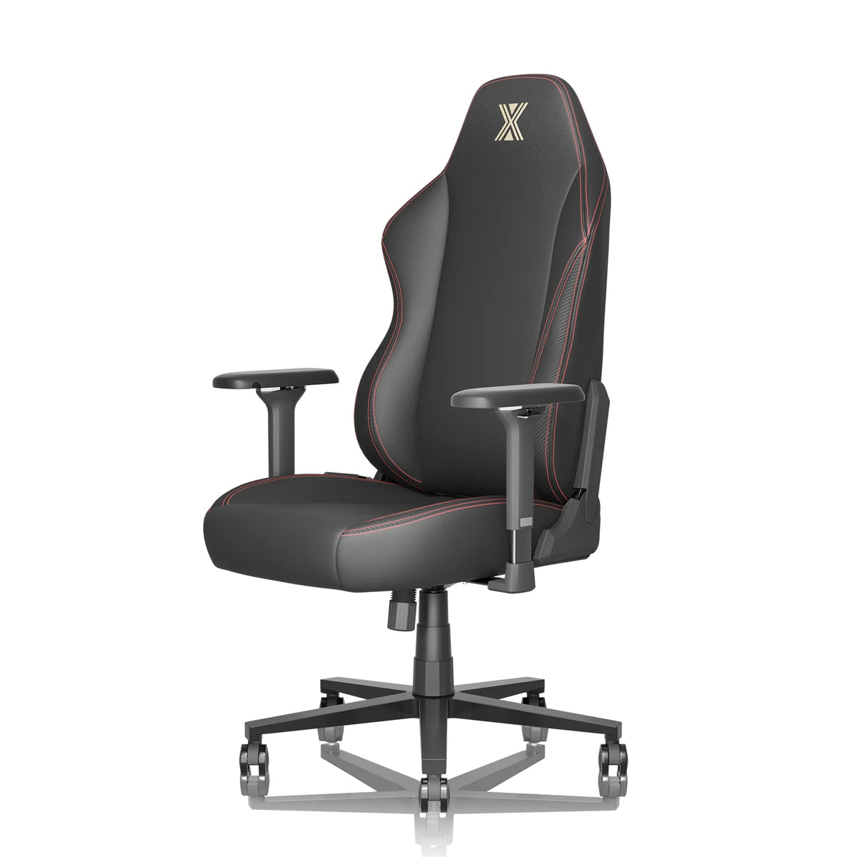 Black PU Leather Ergonomic Gaming Chair with Lumbar Support H6199