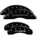 4 Caliper Covers Black Finish Silver F16263